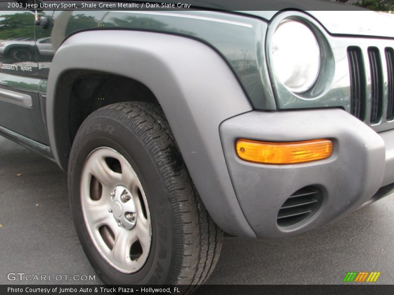 Shale Green Metallic / Dark Slate Gray 2003 Jeep Liberty Sport