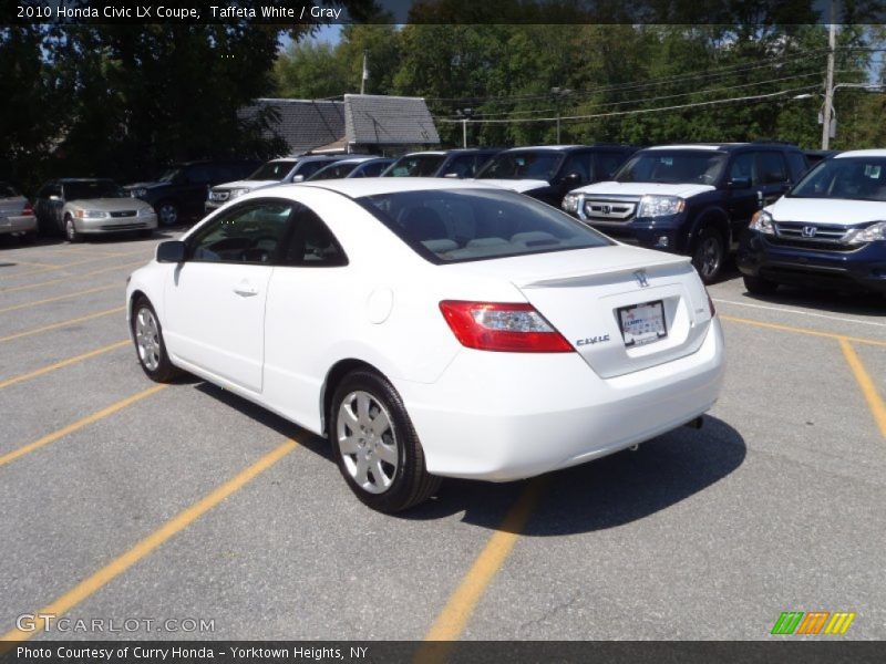 Taffeta White / Gray 2010 Honda Civic LX Coupe