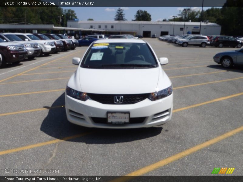 Taffeta White / Gray 2010 Honda Civic LX Coupe