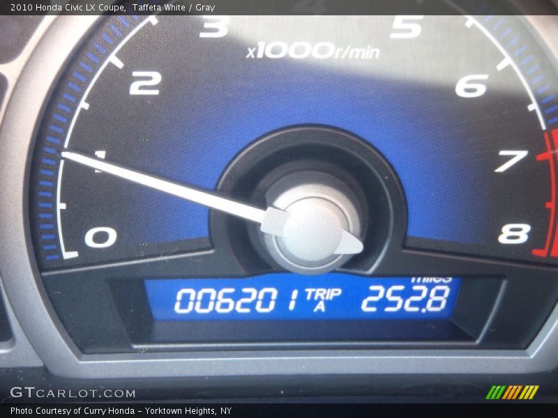 Taffeta White / Gray 2010 Honda Civic LX Coupe