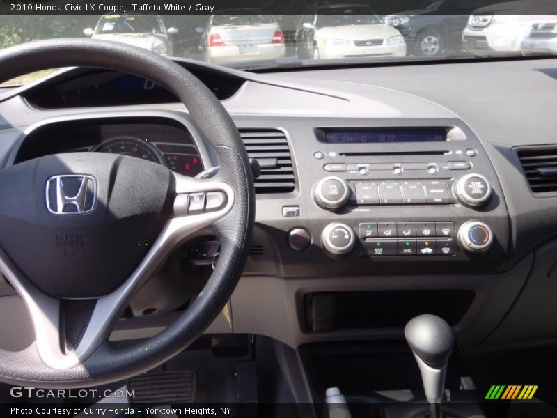 Taffeta White / Gray 2010 Honda Civic LX Coupe