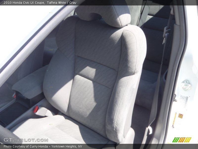 Taffeta White / Gray 2010 Honda Civic LX Coupe