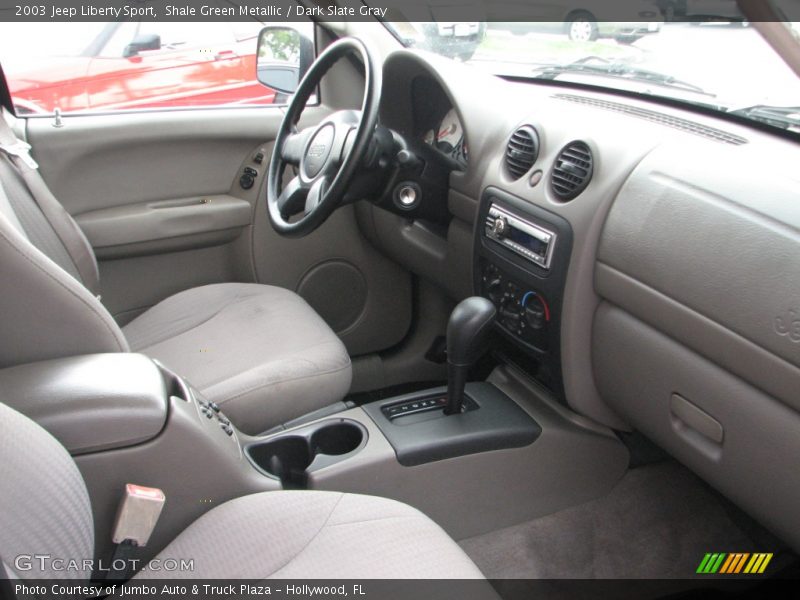 Shale Green Metallic / Dark Slate Gray 2003 Jeep Liberty Sport