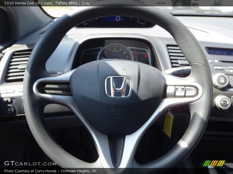 Taffeta White / Gray 2010 Honda Civic LX Coupe