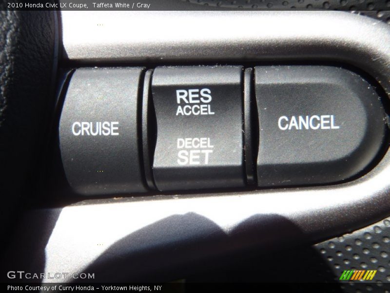 Taffeta White / Gray 2010 Honda Civic LX Coupe