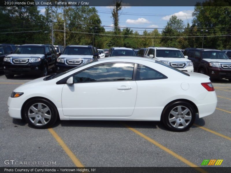 Taffeta White / Gray 2010 Honda Civic LX Coupe