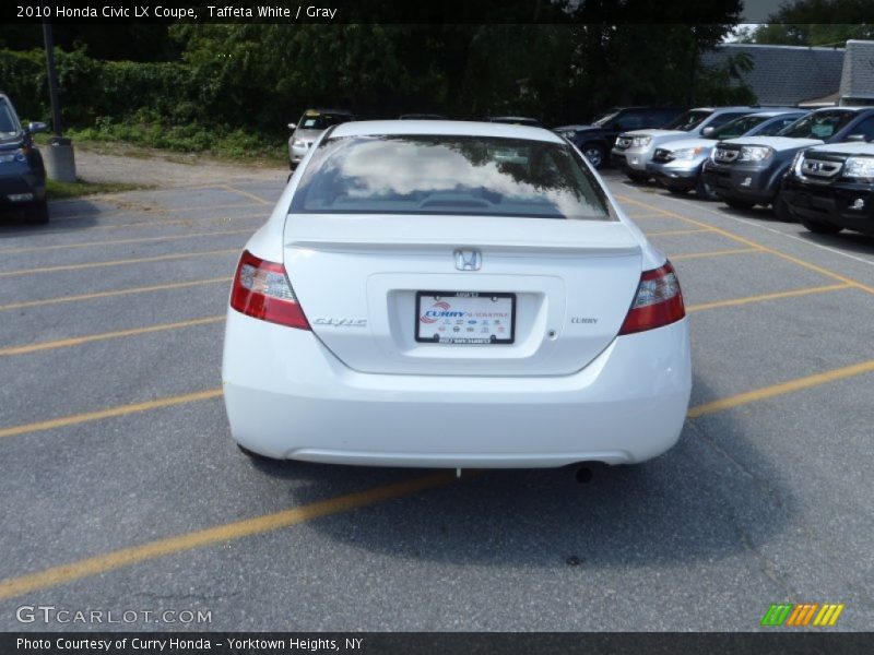 Taffeta White / Gray 2010 Honda Civic LX Coupe