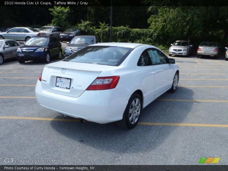 Taffeta White / Gray 2010 Honda Civic LX Coupe