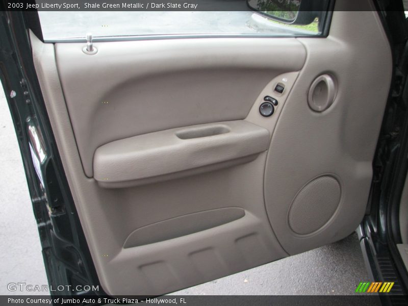 Shale Green Metallic / Dark Slate Gray 2003 Jeep Liberty Sport