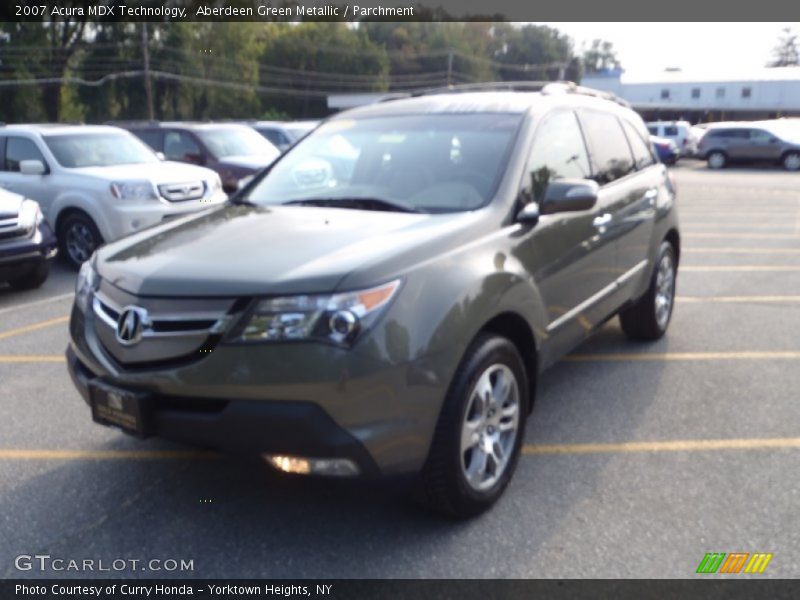 Aberdeen Green Metallic / Parchment 2007 Acura MDX Technology