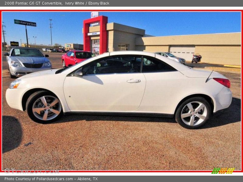 Ivory White / Ebony Black 2008 Pontiac G6 GT Convertible