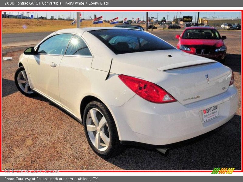 Ivory White / Ebony Black 2008 Pontiac G6 GT Convertible