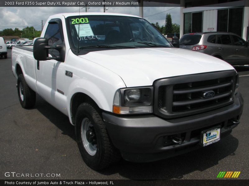 Oxford White / Medium Flint 2003 Ford F350 Super Duty XL Regular Cab