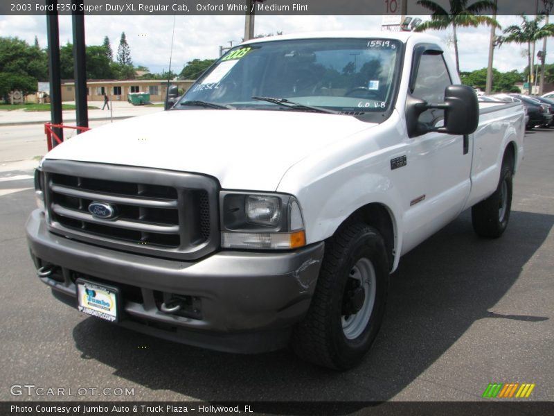 Oxford White / Medium Flint 2003 Ford F350 Super Duty XL Regular Cab