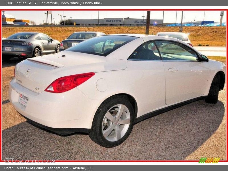 Ivory White / Ebony Black 2008 Pontiac G6 GT Convertible