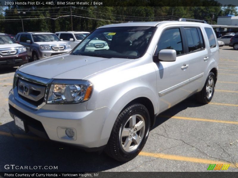 Billet Silver Metallic / Beige 2009 Honda Pilot EX-L 4WD