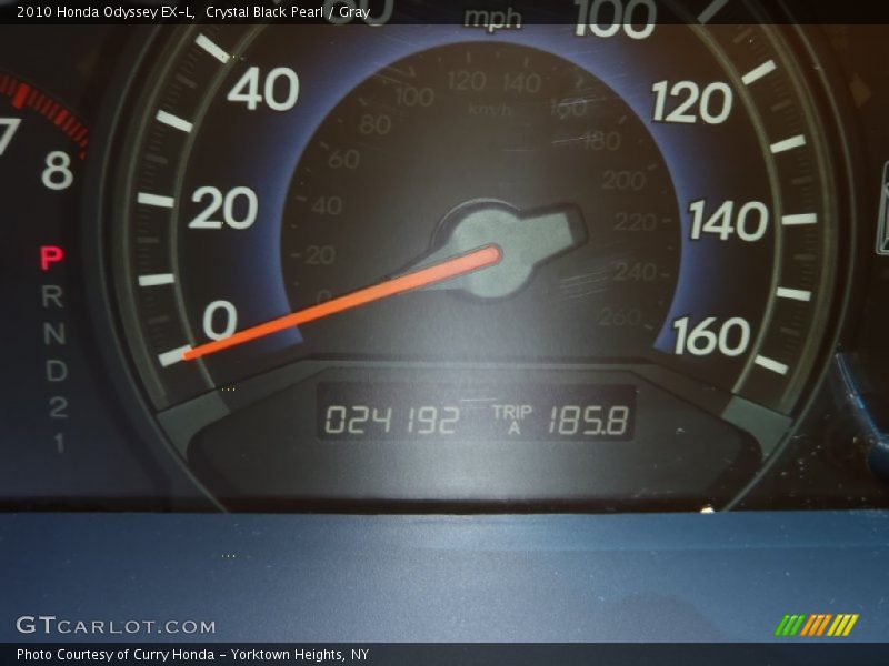 Crystal Black Pearl / Gray 2010 Honda Odyssey EX-L