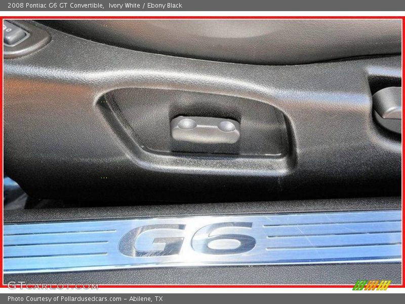Ivory White / Ebony Black 2008 Pontiac G6 GT Convertible