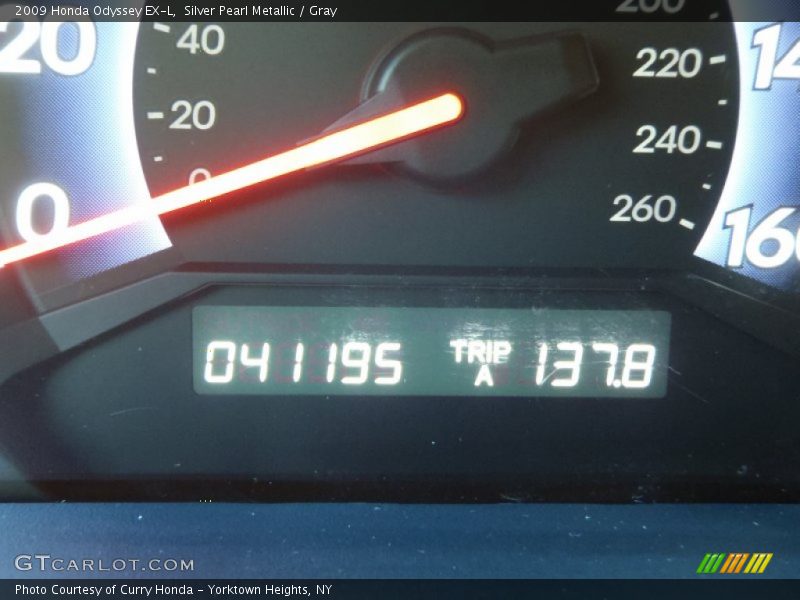 Silver Pearl Metallic / Gray 2009 Honda Odyssey EX-L