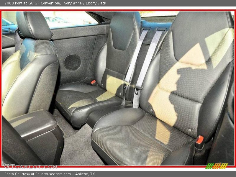 Ivory White / Ebony Black 2008 Pontiac G6 GT Convertible