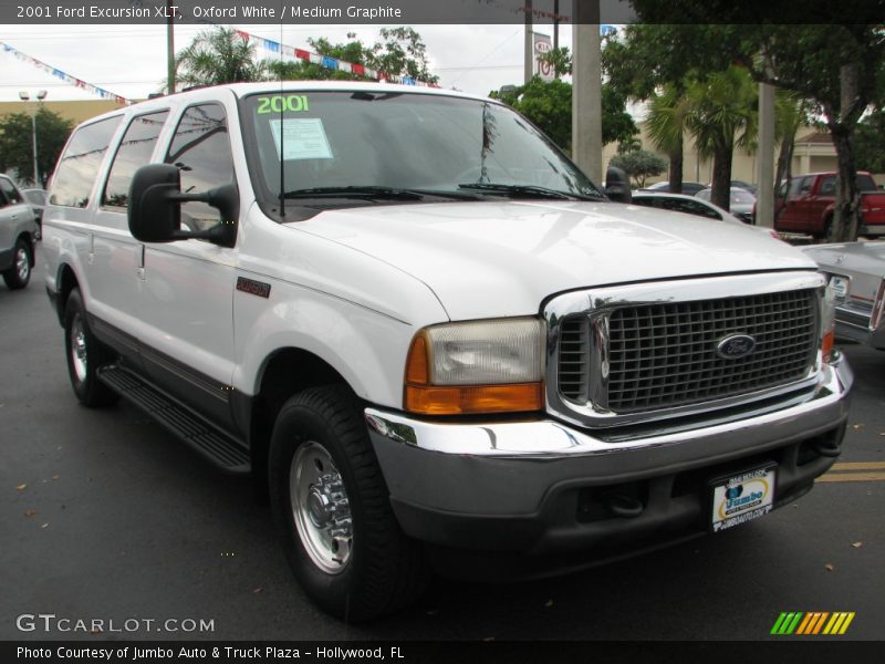 Oxford White / Medium Graphite 2001 Ford Excursion XLT