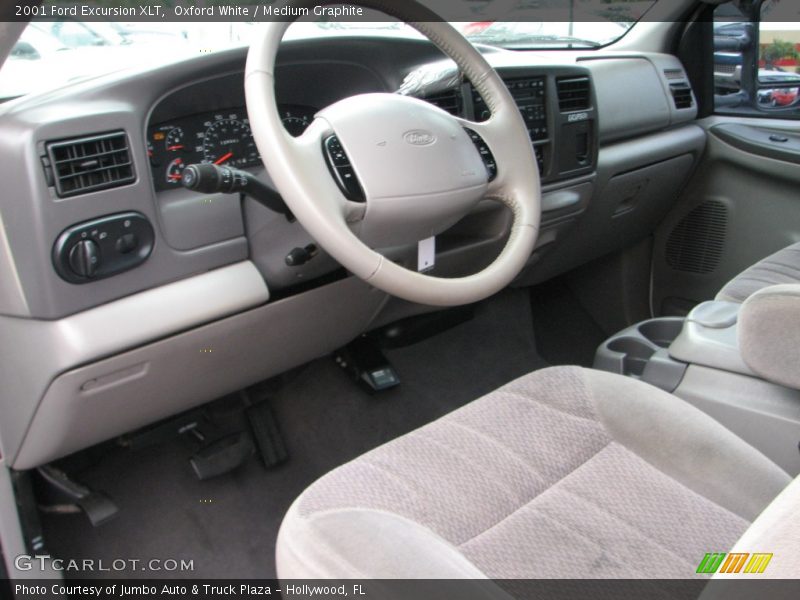 Oxford White / Medium Graphite 2001 Ford Excursion XLT