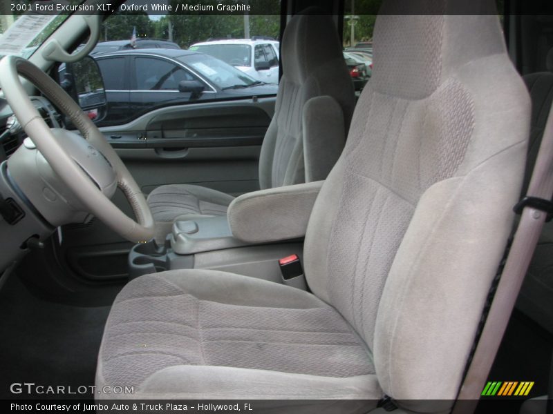 Oxford White / Medium Graphite 2001 Ford Excursion XLT