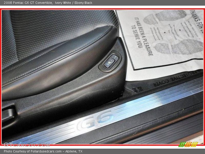 Ivory White / Ebony Black 2008 Pontiac G6 GT Convertible