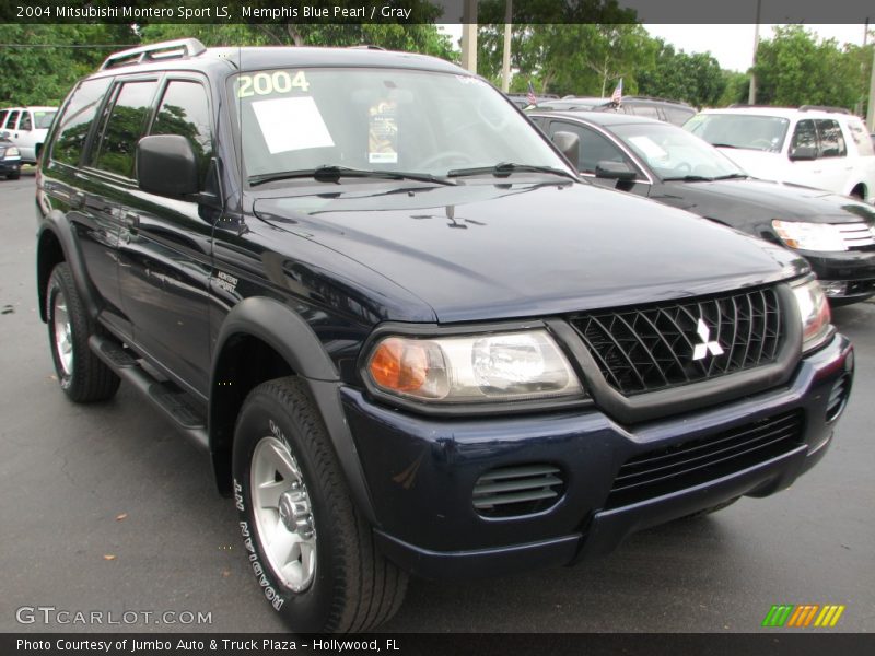 Memphis Blue Pearl / Gray 2004 Mitsubishi Montero Sport LS