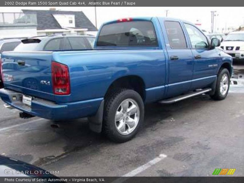 Atlantic Blue Pearl / Taupe 2002 Dodge Ram 1500 Sport Quad Cab 4x4