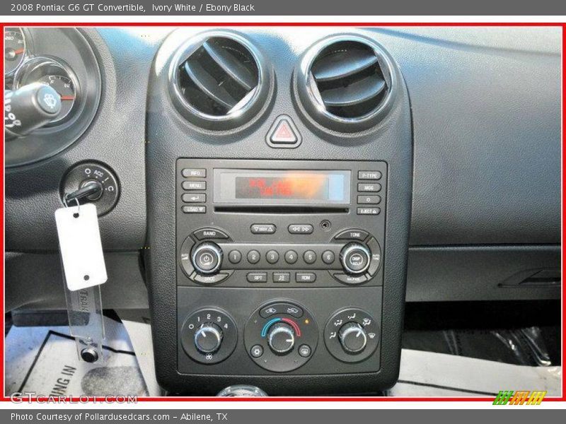 Ivory White / Ebony Black 2008 Pontiac G6 GT Convertible