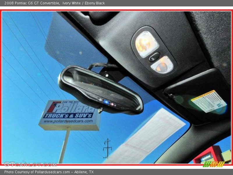 Ivory White / Ebony Black 2008 Pontiac G6 GT Convertible