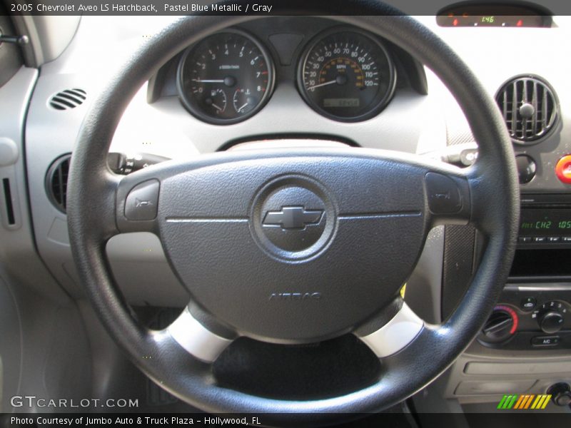 Pastel Blue Metallic / Gray 2005 Chevrolet Aveo LS Hatchback