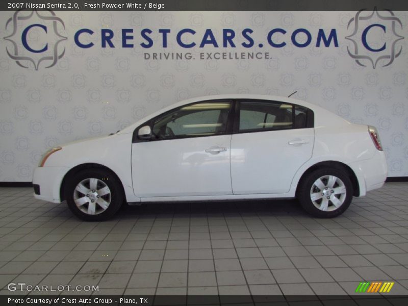 Fresh Powder White / Beige 2007 Nissan Sentra 2.0
