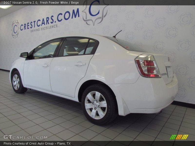 Fresh Powder White / Beige 2007 Nissan Sentra 2.0