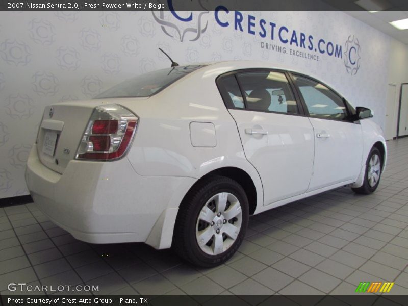 Fresh Powder White / Beige 2007 Nissan Sentra 2.0