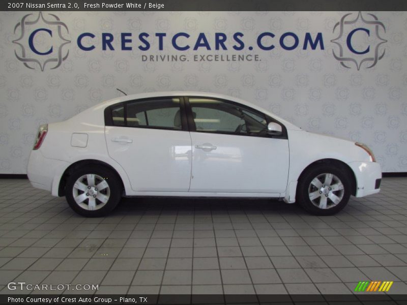 Fresh Powder White / Beige 2007 Nissan Sentra 2.0