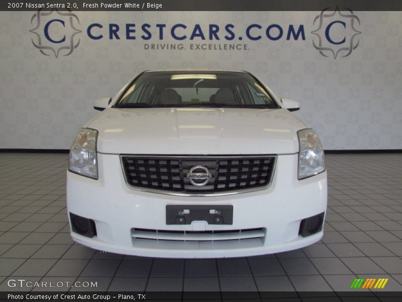 Fresh Powder White / Beige 2007 Nissan Sentra 2.0