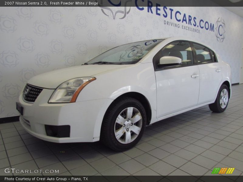 Fresh Powder White / Beige 2007 Nissan Sentra 2.0