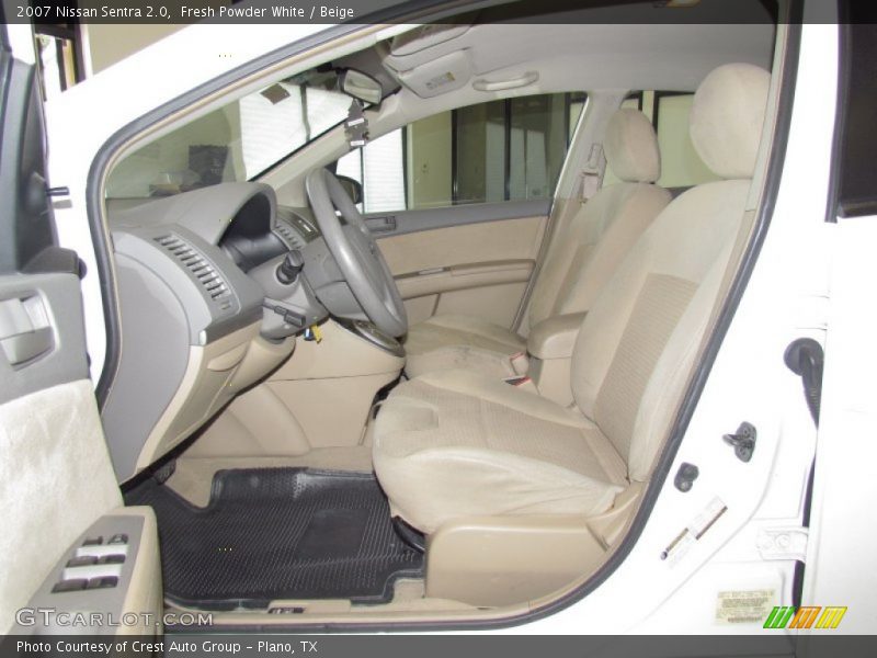 Fresh Powder White / Beige 2007 Nissan Sentra 2.0