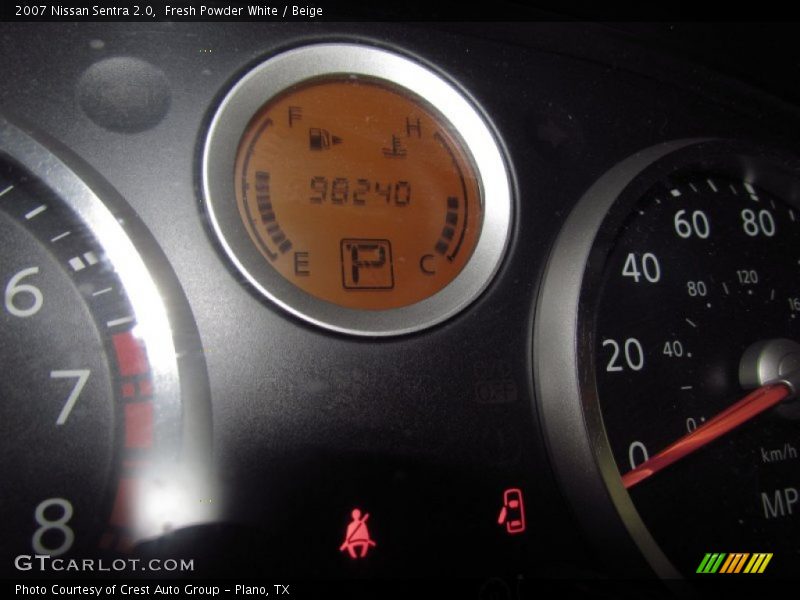 Fresh Powder White / Beige 2007 Nissan Sentra 2.0