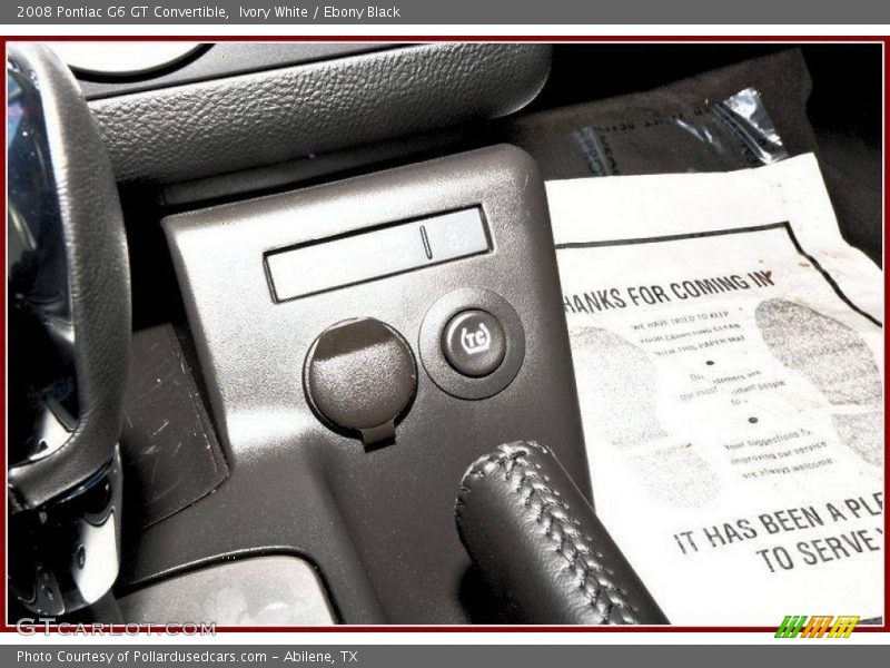 Ivory White / Ebony Black 2008 Pontiac G6 GT Convertible