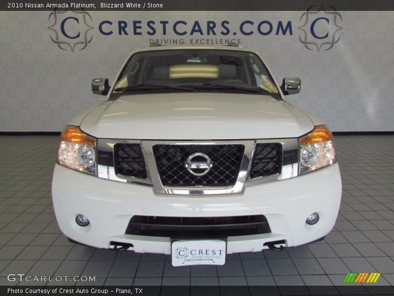 Blizzard White / Stone 2010 Nissan Armada Platinum