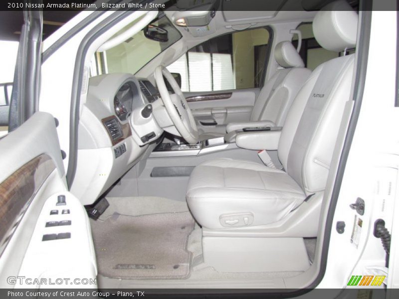 Blizzard White / Stone 2010 Nissan Armada Platinum