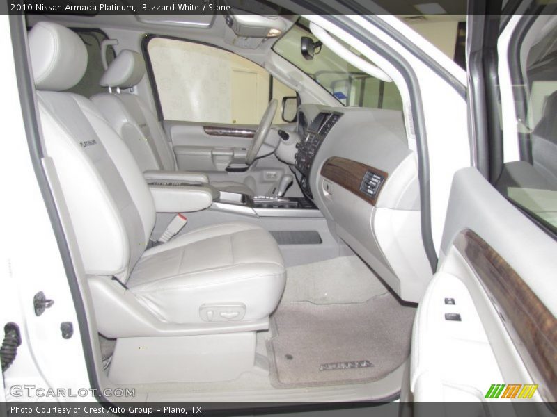 Blizzard White / Stone 2010 Nissan Armada Platinum