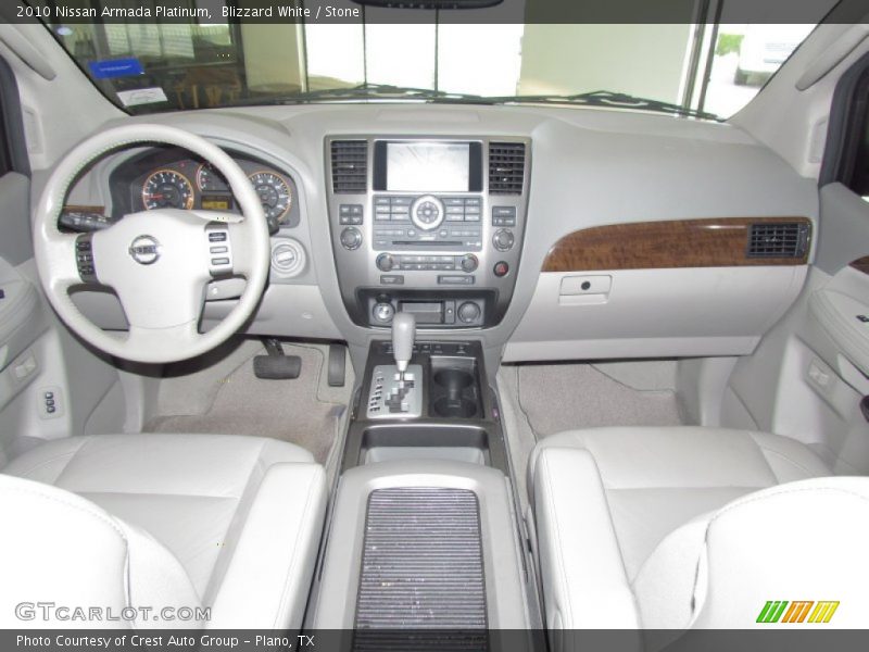 Blizzard White / Stone 2010 Nissan Armada Platinum