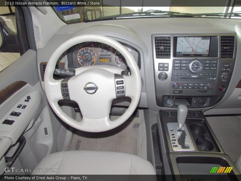 Blizzard White / Stone 2010 Nissan Armada Platinum