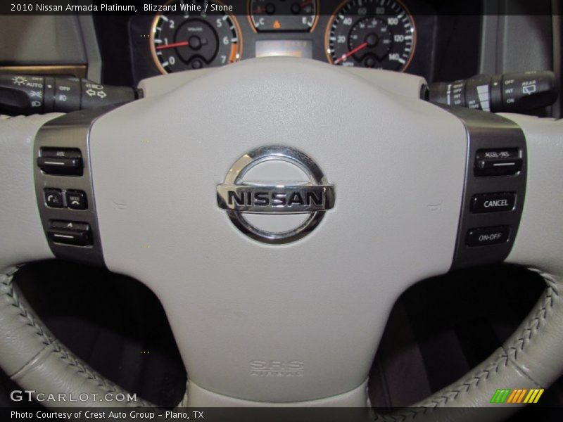 Blizzard White / Stone 2010 Nissan Armada Platinum