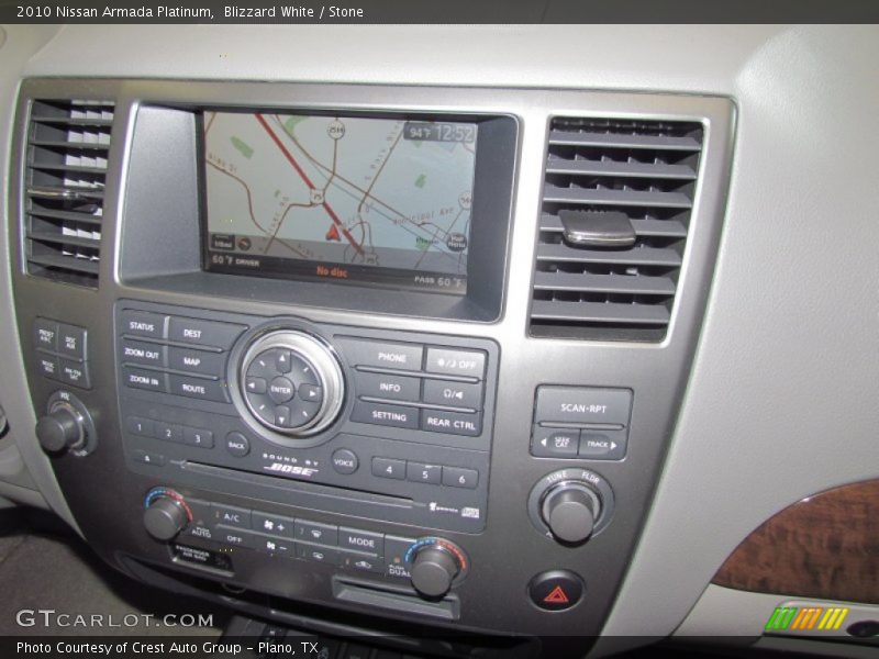 Blizzard White / Stone 2010 Nissan Armada Platinum