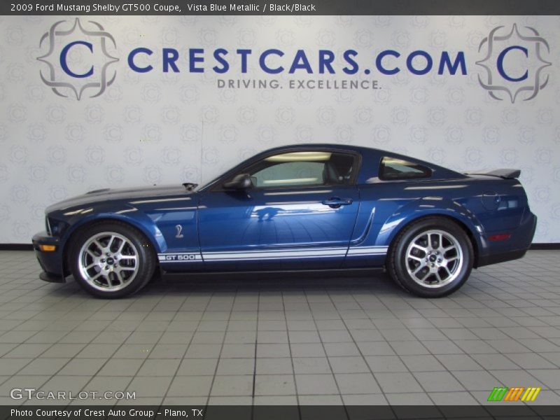 Vista Blue Metallic / Black/Black 2009 Ford Mustang Shelby GT500 Coupe